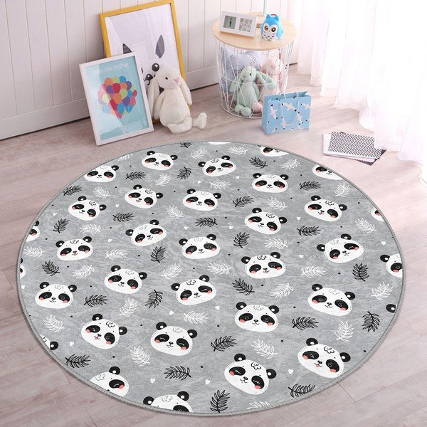 Tappeto grigio per bambini ø 120 cm Comfort - Mila Home-image-2