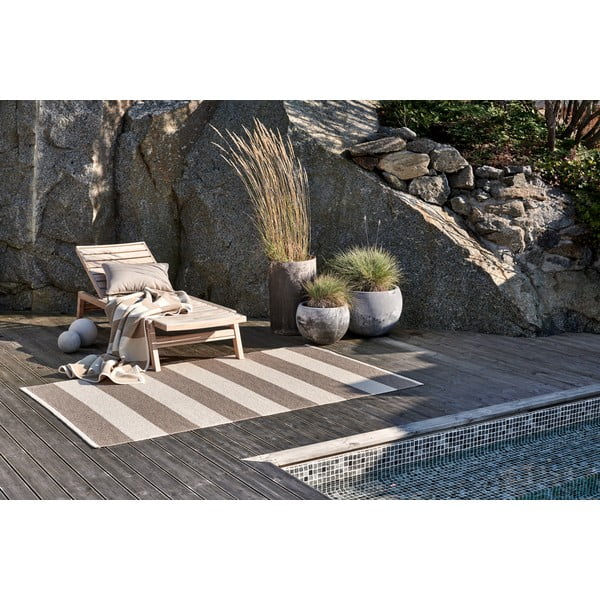 Tappeto da interno/esterno beige/color crema 140x180 cm Bob Mud Vanilla – Pappelina-image-3