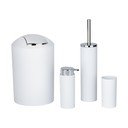 Set di accessori per il bagno bianco in plastica Calvo – Wenko