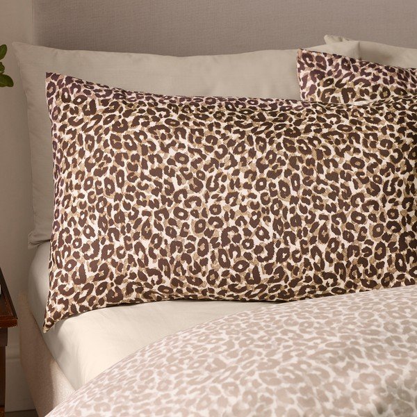 Set copripiumino e federa marrone per letto singolo 135x200 cm Animal Print – Catherine Lansfield-image-2