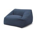 Puof a sacco blu scuro con rivestimento in velluto a coste Lilibet – Bobochic Paris