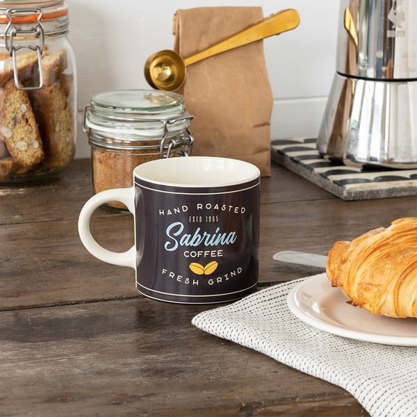 Tazza color antracite/color crema in ceramica 350 ml Sabrina – Rex London-image-1