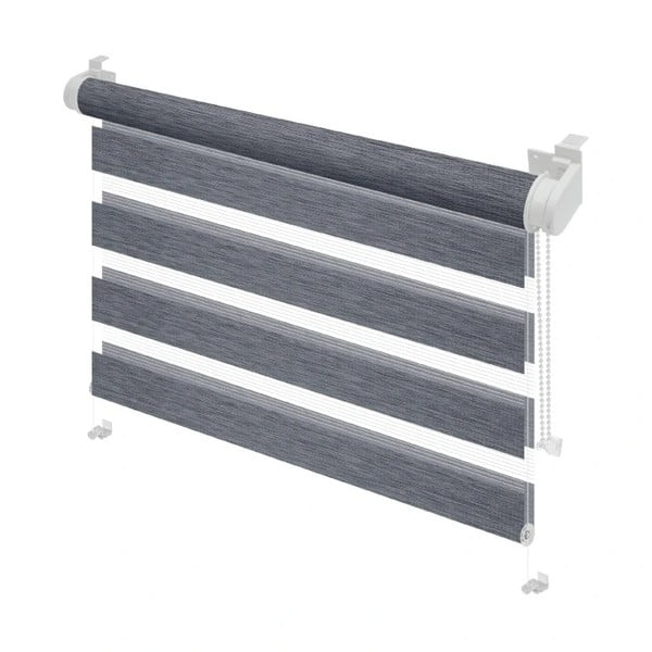 Tenda a pacchetto giorno/notte color antracite 80x150 cm Zebra Silvalin – Gardinia-image-1