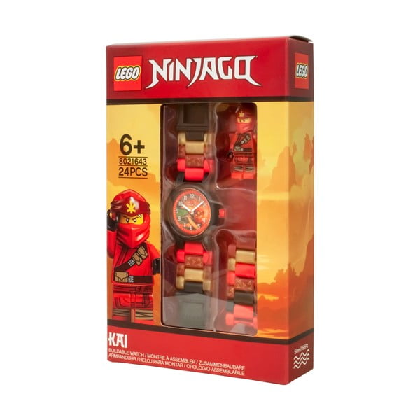 Orologio da polso rosso con cinturino pieghevole e minifigure NINJAGO Kai - LEGO®-image-1