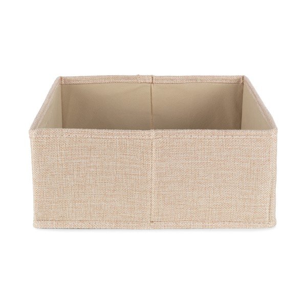 Scatola beige in tessuto 28x12x12 cm Sandy – Compactor-image-4