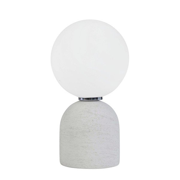 Lampada da tavolo grigia in ceramica con paralume in vetro (altezza totale 22 cm) Jael – Yes Everyday