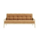 Divano letto in velluto a coste marrone senape 204 cm Grab Clear - Karup Design