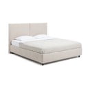 Letto matrimoniale imbottito beige con contenitore, materasso e rete inclusi 160x200 cm Myra Bold – Bonami Selection