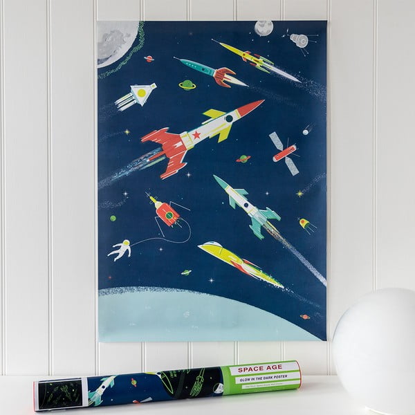 Decorazione da appendere per bambini Glow in the Dark Space Age – Rex London-image-1