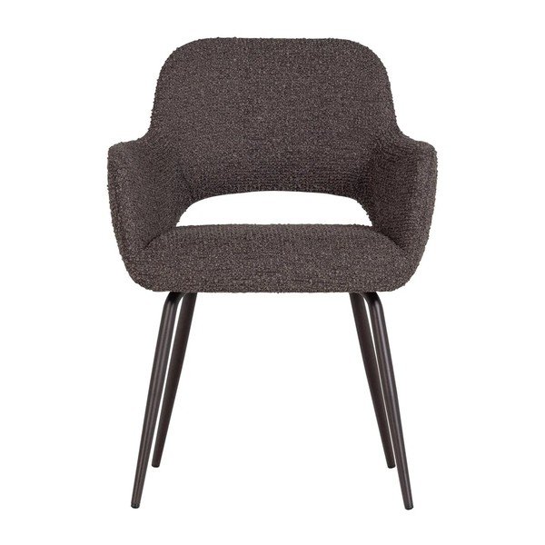 Sedia da pranzo marrone imbottito con braccioli 2 pz Jenny – WOOOD-image-3