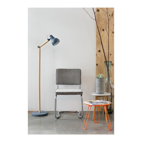 Sedie da pranzo in set grigie in imbottito a dondolo 2 pz Ridge Kink Rib – Zuiver-image-2