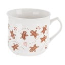 Tazza bianca in ceramica a tema natalizio 500 ml Gingerbread – Dakls