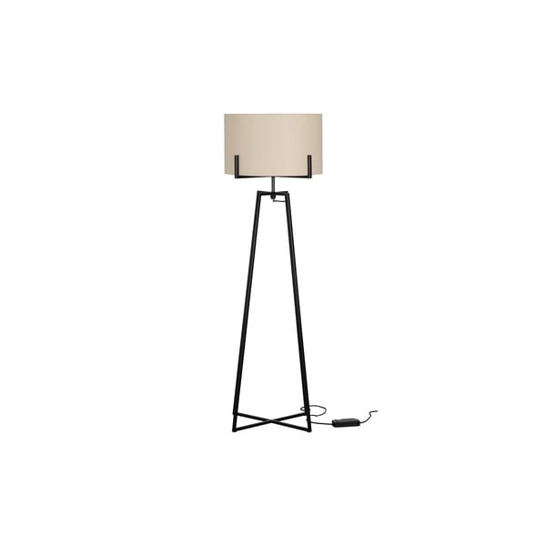 Lampada da terra beige con paralume in tessuto (altezza 160 cm) Holly - WOOOD