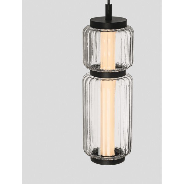 Lampadario LED nero opaco in vetro ø 12 cm Liesa – Nova Luce-image-1