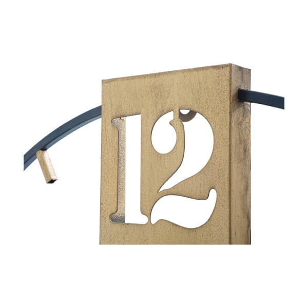 Orologio da parete nero con dettagli dorati Goldy, ø 60 cm - Mauro Ferretti-image-2