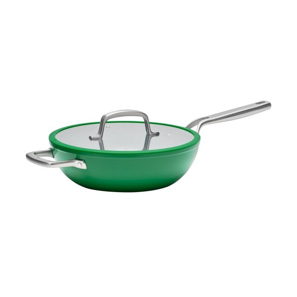 Padella wok con coperchio/con superficie in ceramica ø 28 cm Meda 3.0 – FABINI