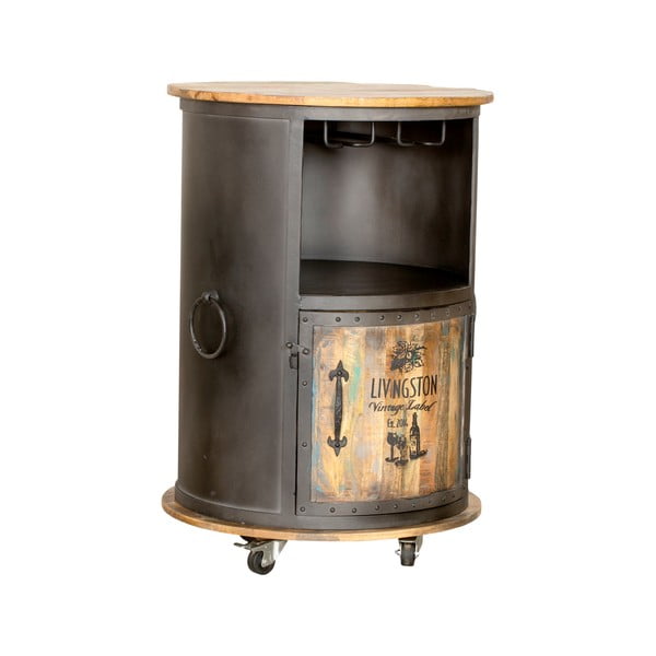 Scaffale per vino in metallo nero 9 bottiglie 60x85 cm Luni - Interia Home & Living-image-2