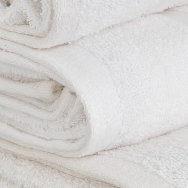 Asciugamano tipo terry bianco in cotone 30x50 cm Simple – Casa Selección-image-3