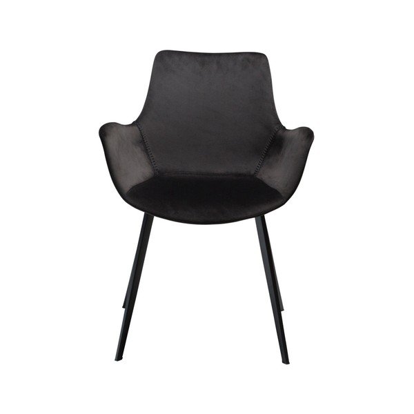 Sedia da pranzo nera con braccioli Hype - DAN-FORM Denmark-image-1