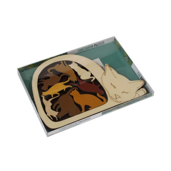 Cestino per gatti con puzzle in legno - RecentToys