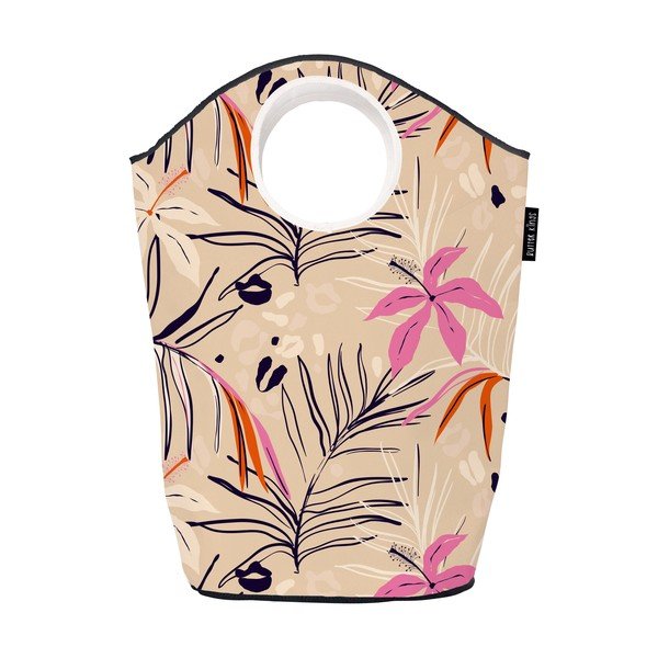 Cesto portaoggetti beige e rosa , 60 l Jungle in Spring - Butter Kings
