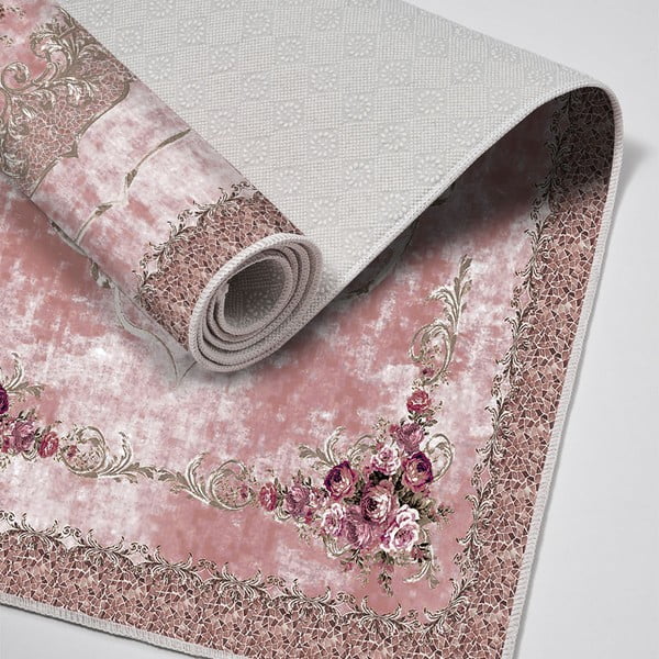 Set di tappetini per il bagno rosa 2 pz 60x100 cm – Foutastic-image-2