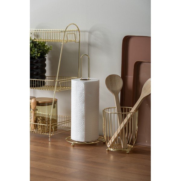 Portasciugamani in metallo dorato ø 15 cm Wired - PT LIVING-image-1