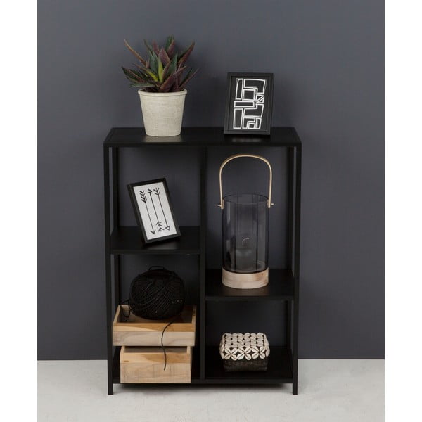 Ripiano in metallo nero, altezza 81 cm Lite - Canett-image-1