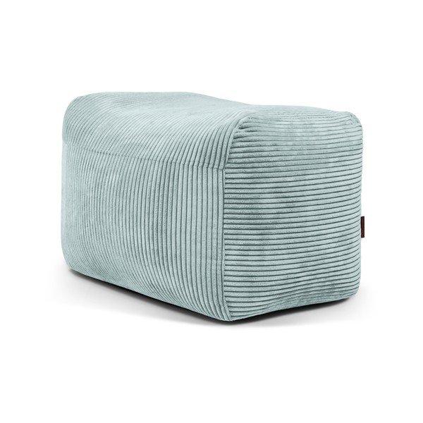 Puof a sacco color menta con rivestimento in velluto a coste Plus 70 Lounge – SLOWDOWN