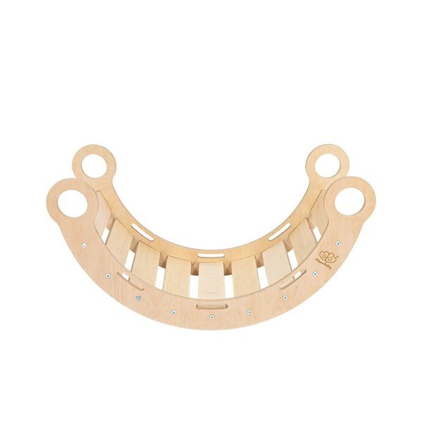 Arco a dondolo montessori di colore naturale in pino massiccio 39x75x38 cm Montessori – Meowbaby-image-3