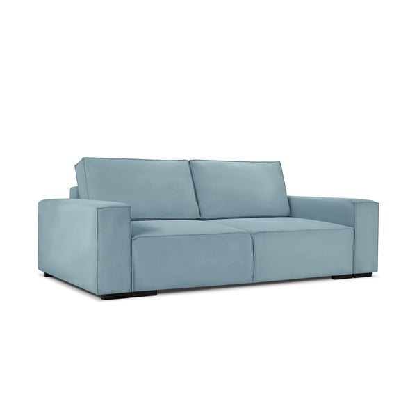 Divano letto in velluto a coste azzurro Azalea - Mazzini Sofas