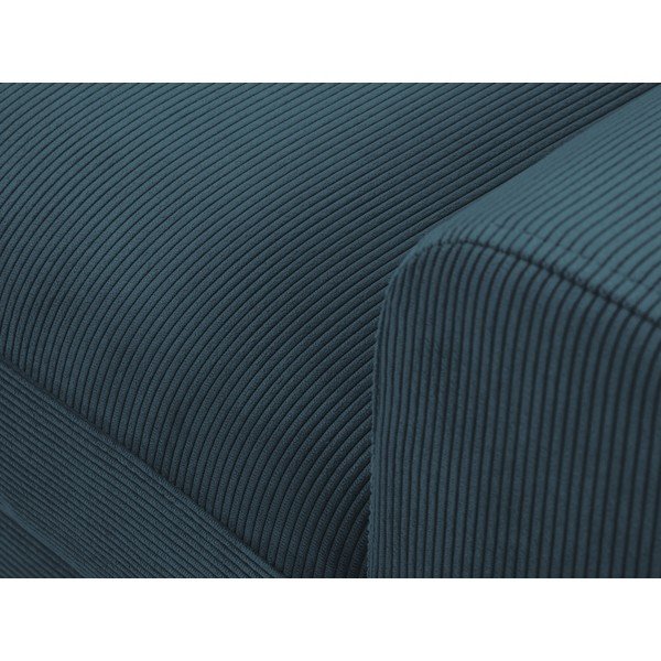Divano letto angolare in velluto a coste blu scuro, angolo sinistro Jazz - Kooko Home-image-1