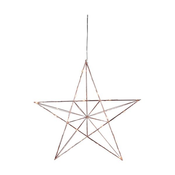 Decorazione luminosa a LED in rame, altezza 38 cm Line - Star Trading-image-1