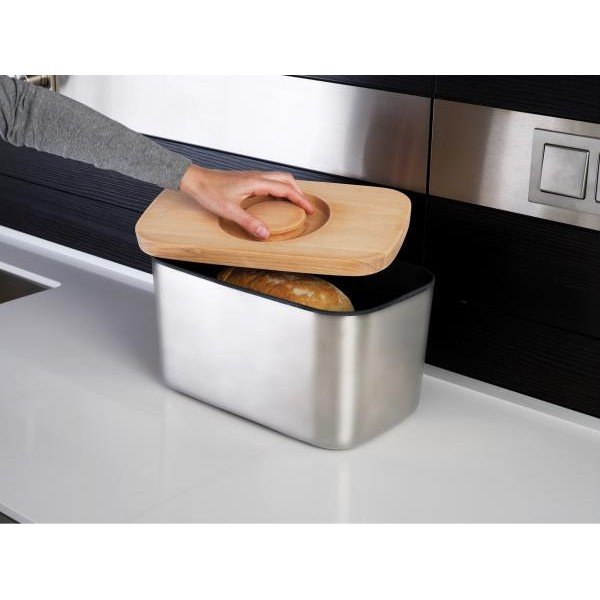 Nerezový chlébník s prkénkem Joseph Joseph Bread Bin-image-1