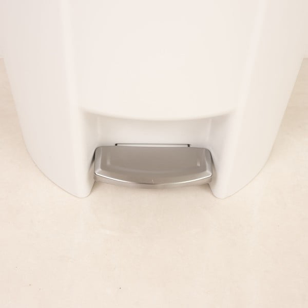 Cestino per la spazzatura in plastica bianco con pedale 50 l – Addis-image-2