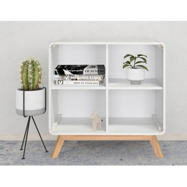 Libreria bianca 75x75 cm Cassie - Støraa-image-1