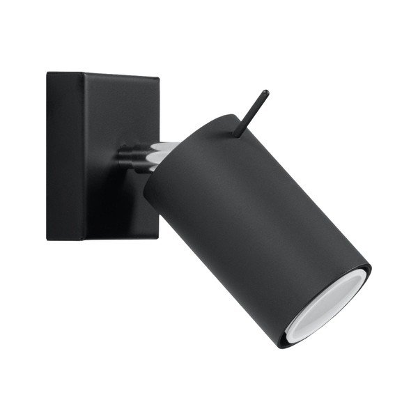 Faretto nero in metallo 8x8 cm Etna – Sollux