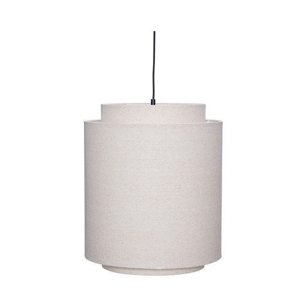 Lampadario color crema in tessuto ø60x48 cm Sable – Hübsch
