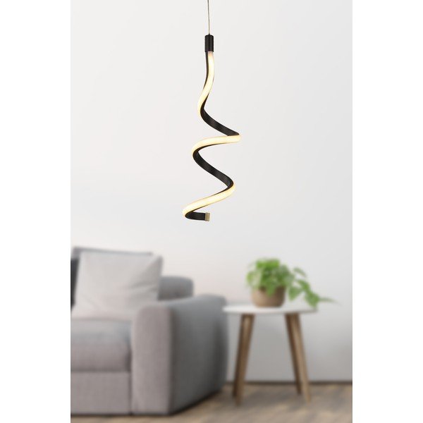 Lampadario LED nero in metallo ø 12 cm Hilton – Squid Lighting-image-1