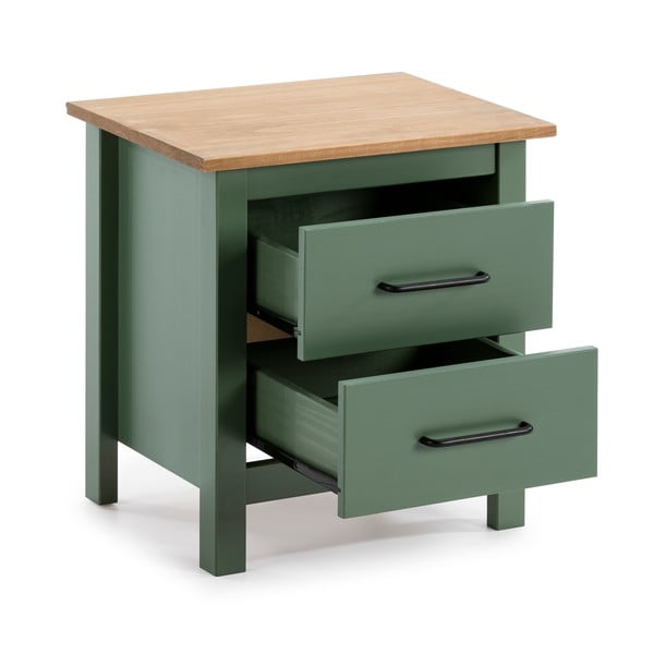 Comodino in legno verde Miranda - Marckeric-image-3