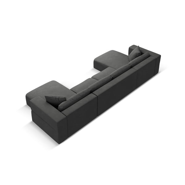 Divano angolare a U grigio scuro Esther - Milo Casa-image-3