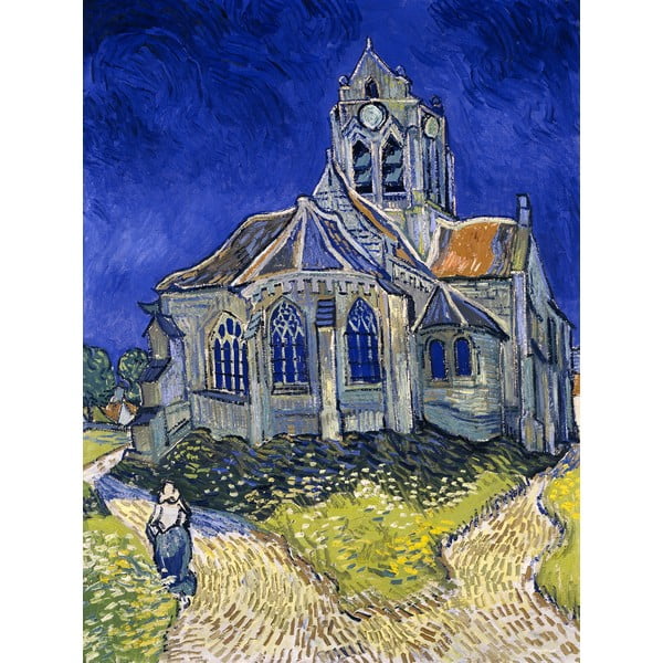 Dipinto - riproduzione 50x70 cm The Church at Auvers, Vincent van Gogh - Fedkolor