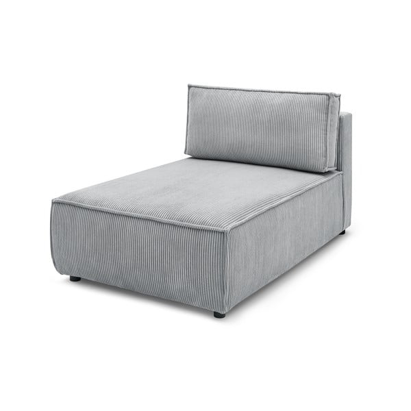 Modulo divano in velluto a coste variabile grigio chiaro Nihad modular - Bobochic Paris