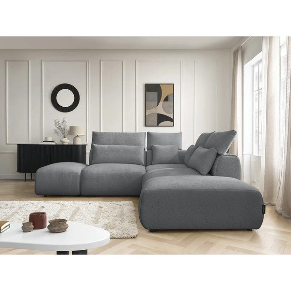 Divano angolare componibile grigio scuro reclinabile Jana – Bobochic Paris-image-4
