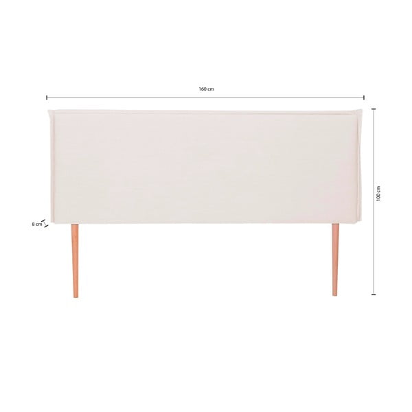 Testata imbottita beige 160x100 cm Edmond - Really Nice Things-image-4