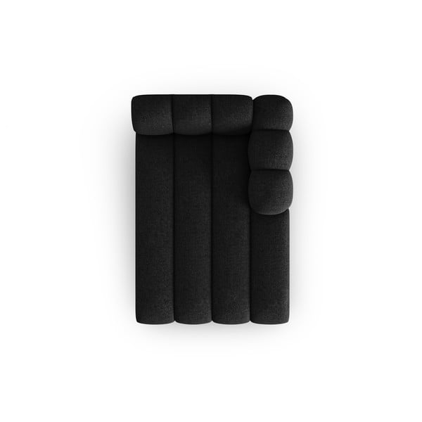 Chaise longue componibile nera/color antracite (con penisola a destra) Lupine – Micadoni Home-image-2