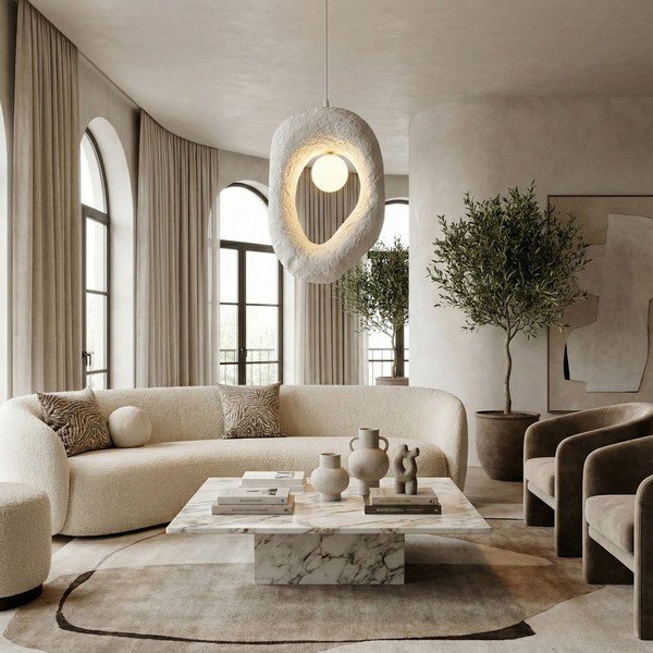 Lampadario bianco in metallo Lore – Opviq lights-image-2