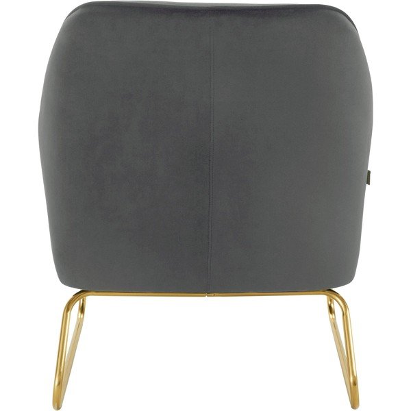 Poltrona in velluto grigio Joshua - Støraa-image-3