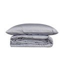 Set copripiumino e federa grigio in raso di cotone per letto matrimoniale/per letto esteso 240x220 cm Elegant – Mijolnir