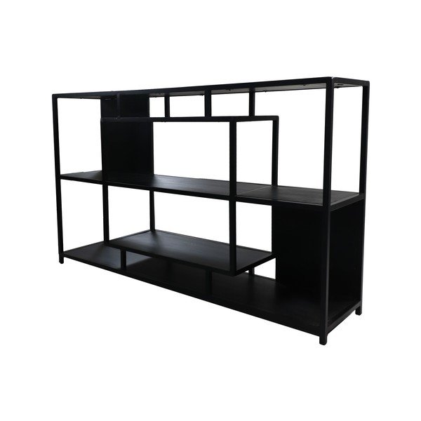 Scaffale in legno di mango nero 150x90 cm - HSM collection-image-1